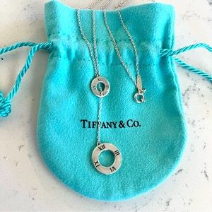 Tiffany & Co Necklace Pierced Atlas Lariat w/ Pouch and Box